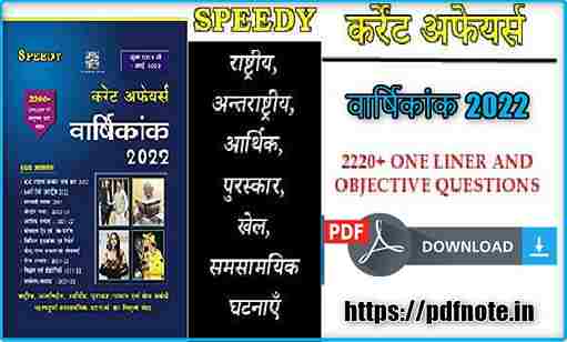 Speedy Current Affairs 2022 Pdf in Hindi