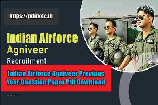 Indian Airforce Agniveer Previous Year Question Paper Pdf