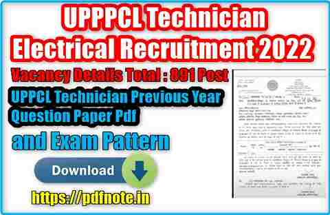 UPPCL Technician Previous Year Question Paper Pdf
